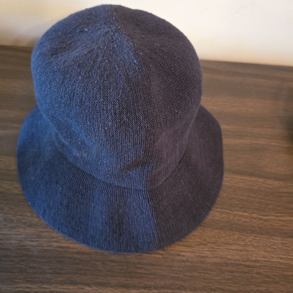 Vintage KANGOL Ladies Smart Navy Blue Classic Wool Blend Crushable Bucket Hat